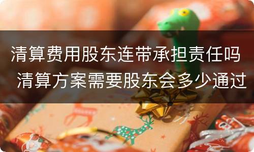 清算费用股东连带承担责任吗 清算方案需要股东会多少通过