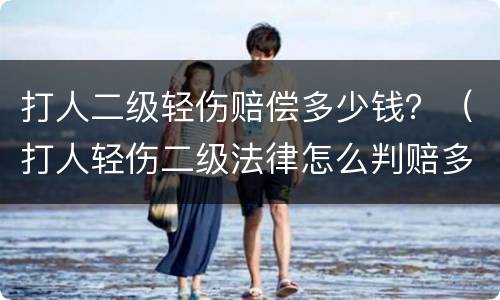 打人二级轻伤赔偿多少钱？（打人轻伤二级法律怎么判赔多少钱合适）