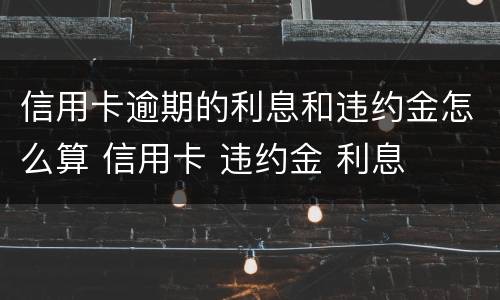 信用卡逾期的利息和违约金怎么算 信用卡 违约金 利息