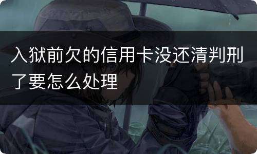 入狱前欠的信用卡没还清判刑了要怎么处理