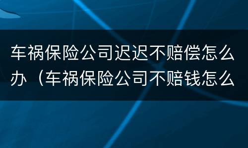 车祸保险公司迟迟不赔偿怎么办（车祸保险公司不赔钱怎么办）