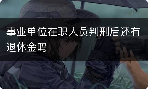事业单位在职人员判刑后还有退休金吗