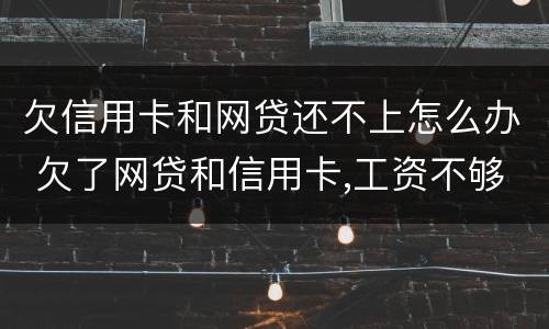 欠信用卡和网贷还不上怎么办 欠了网贷和信用卡,工资不够还怎么办