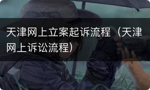 天津网上立案起诉流程（天津网上诉讼流程）