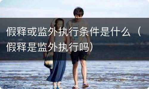 假释或监外执行条件是什么（假释是监外执行吗）