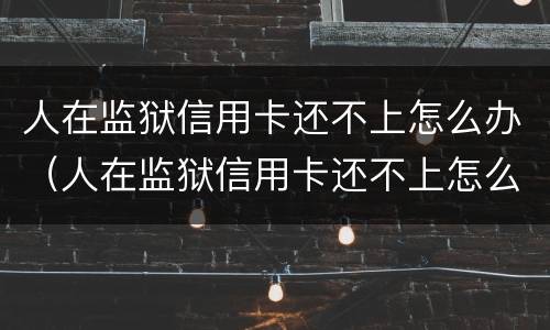 人在监狱信用卡还不上怎么办（人在监狱信用卡还不上怎么办呢）