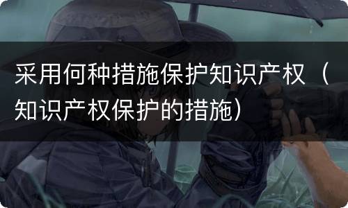 采用何种措施保护知识产权（知识产权保护的措施）