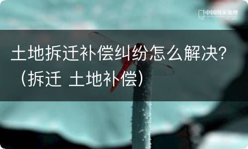 土地拆迁补偿纠纷怎么解决？（拆迁 土地补偿）