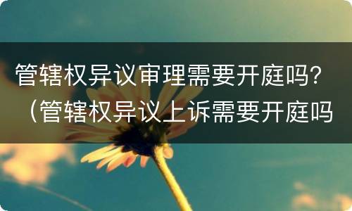 管辖权异议审理需要开庭吗？（管辖权异议上诉需要开庭吗）