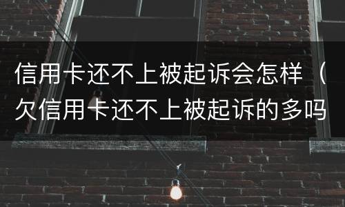 信用卡还不上被起诉会怎样（欠信用卡还不上被起诉的多吗?）
