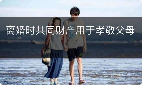 离婚时共同财产用于孝敬父母