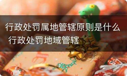 行政处罚属地管辖原则是什么 行政处罚地域管辖