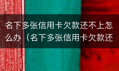 名下多张信用卡欠款还不上怎么办（名下多张信用卡欠款还不上怎么办呢）