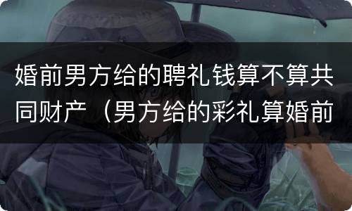 婚前男方给的聘礼钱算不算共同财产（男方给的彩礼算婚前财产吗）