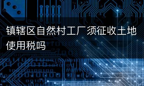 镇辖区自然村工厂须征收土地使用税吗