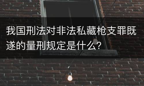 我国刑法对非法私藏枪支罪既遂的量刑规定是什么？
