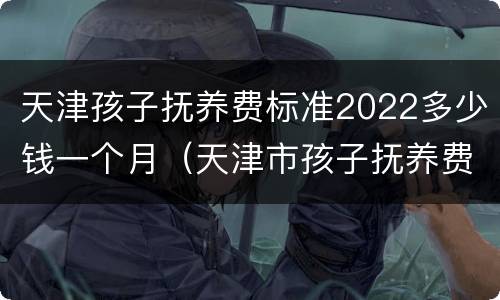 天津孩子抚养费标准2022多少钱一个月（天津市孩子抚养费标准）