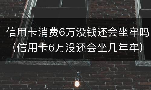 信用卡消费6万没钱还会坐牢吗（信用卡6万没还会坐几年牢）