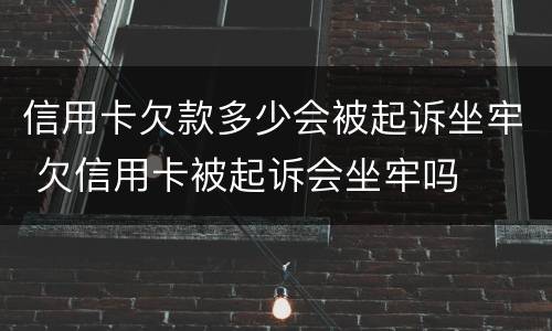 信用卡欠款多少会被起诉坐牢 欠信用卡被起诉会坐牢吗
