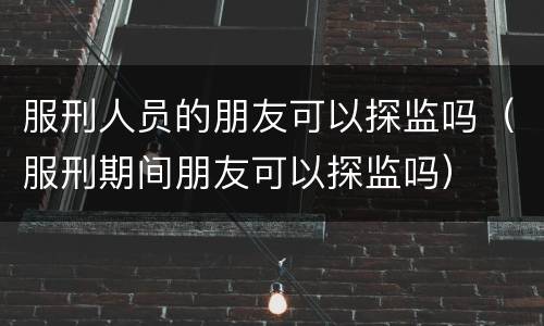服刑人员的朋友可以探监吗（服刑期间朋友可以探监吗）