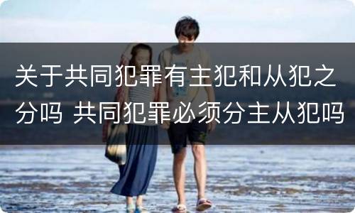 关于共同犯罪有主犯和从犯之分吗 共同犯罪必须分主从犯吗
