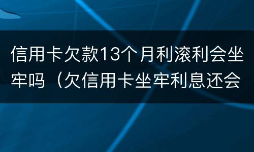 信用卡欠款13个月利滚利会坐牢吗（欠信用卡坐牢利息还会涨吗）