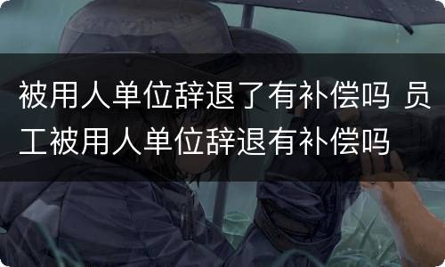 被用人单位辞退了有补偿吗 员工被用人单位辞退有补偿吗