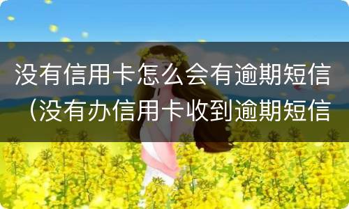 没有信用卡怎么会有逾期短信（没有办信用卡收到逾期短信）