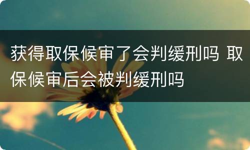 获得取保候审了会判缓刑吗 取保候审后会被判缓刑吗
