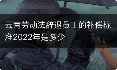 云南劳动法辞退员工的补偿标准2022年是多少