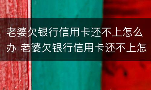 老婆欠银行信用卡还不上怎么办 老婆欠银行信用卡还不上怎么办呢