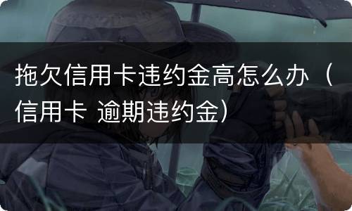 拖欠信用卡违约金高怎么办（信用卡 逾期违约金）