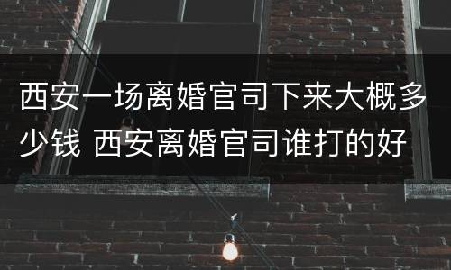 西安一场离婚官司下来大概多少钱 西安离婚官司谁打的好
