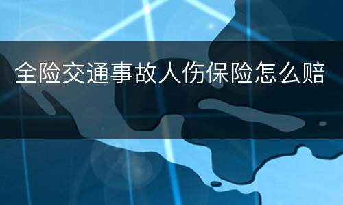 全险交通事故人伤保险怎么赔