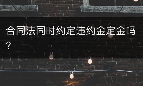 合同法同时约定违约金定金吗?