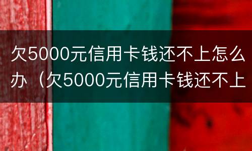 欠5000元信用卡钱还不上怎么办（欠5000元信用卡钱还不上怎么办呀）