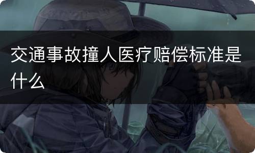 交通事故撞人医疗赔偿标准是什么