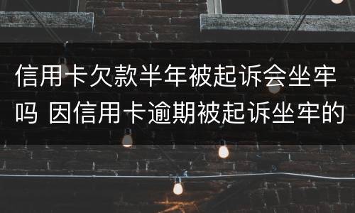 信用卡欠款半年被起诉会坐牢吗 因信用卡逾期被起诉坐牢的多吗