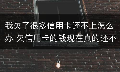 我欠了很多信用卡还不上怎么办 欠信用卡的钱现在真的还不上怎么办
