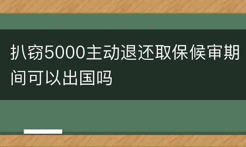 扒窃5000主动退还取保候审期间可以出国吗