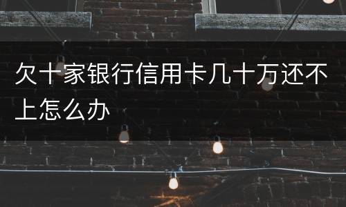 欠十家银行信用卡几十万还不上怎么办