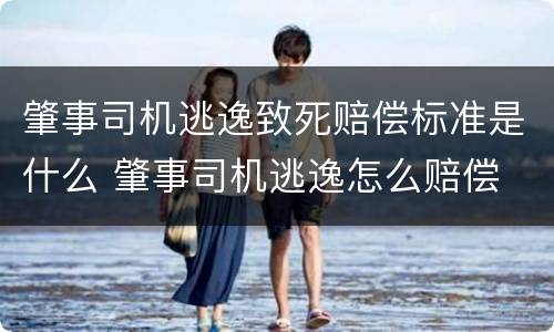 肇事司机逃逸致死赔偿标准是什么 肇事司机逃逸怎么赔偿