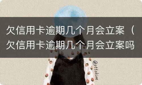 欠信用卡逾期几个月会立案（欠信用卡逾期几个月会立案吗）