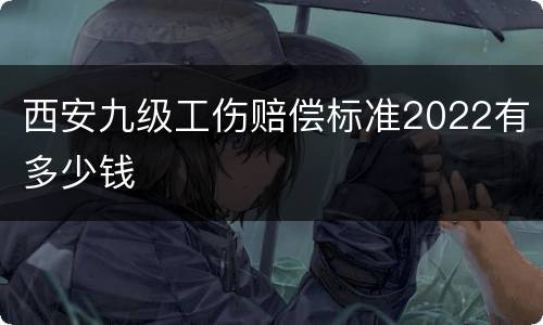 西安九级工伤赔偿标准2022有多少钱