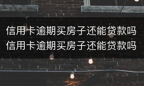 信用卡逾期买房子还能贷款吗信用卡逾期买房子还能贷款吗
