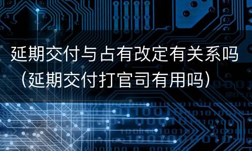 延期交付与占有改定有关系吗（延期交付打官司有用吗）