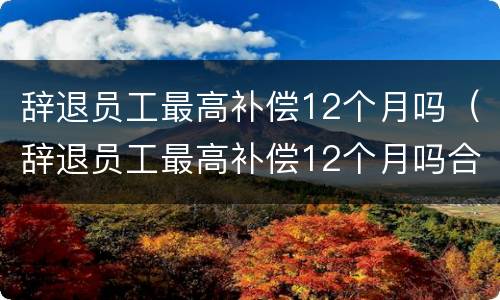 辞退员工最高补偿12个月吗（辞退员工最高补偿12个月吗合法吗）