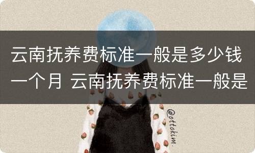 云南抚养费标准一般是多少钱一个月 云南抚养费标准一般是多少钱一个月啊