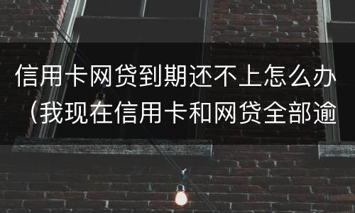 信用卡网贷到期还不上怎么办（我现在信用卡和网贷全部逾期还不起了怎么办）