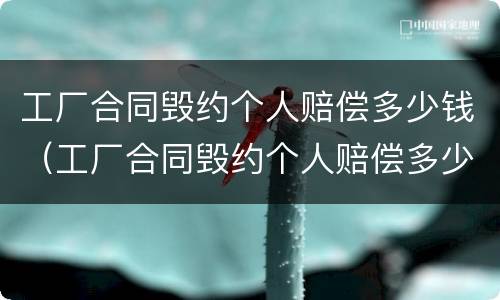 工厂合同毁约个人赔偿多少钱（工厂合同毁约个人赔偿多少钱合理）